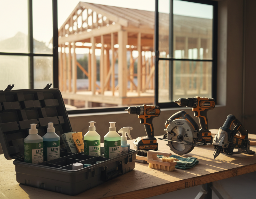 LEED certified construction supplies for tool cleaning
