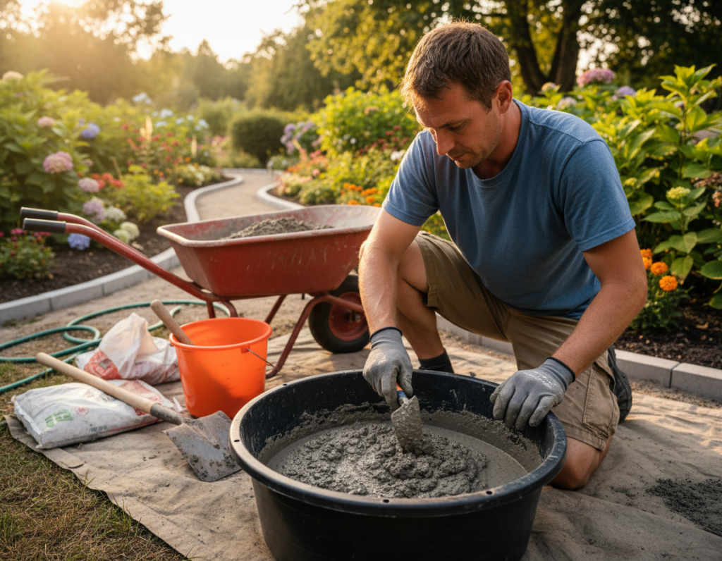 concrete landscape edging how-to