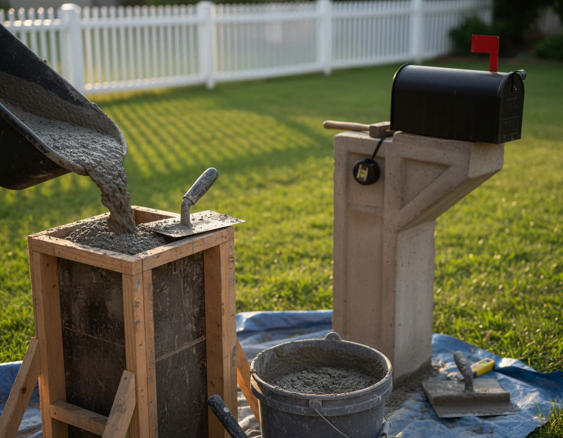 concrete mailbox post diy
