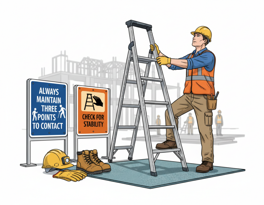 construction ladder safety tips