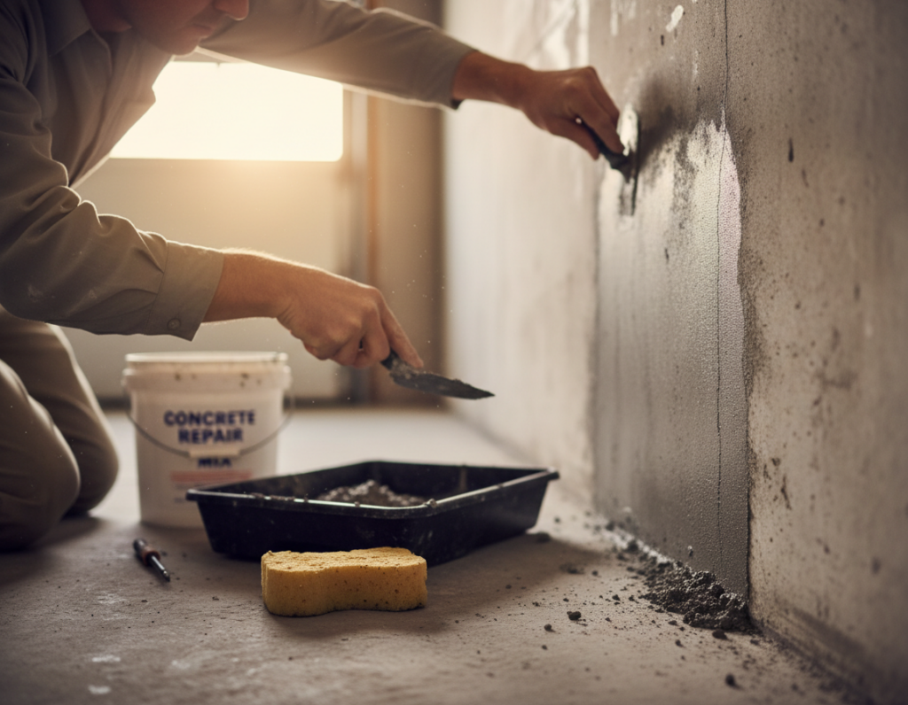 repairing concrete cracks