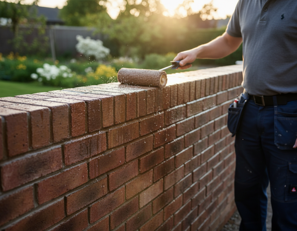 sealing brick wall