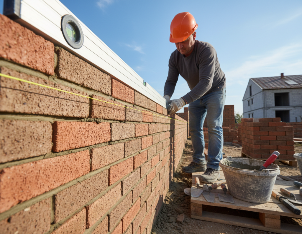 straight brick laying technique
